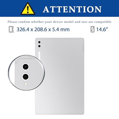 Coque protectrice Galaxy Tab S9 Ultra en cuir noir idéale pour travailler en déplacement