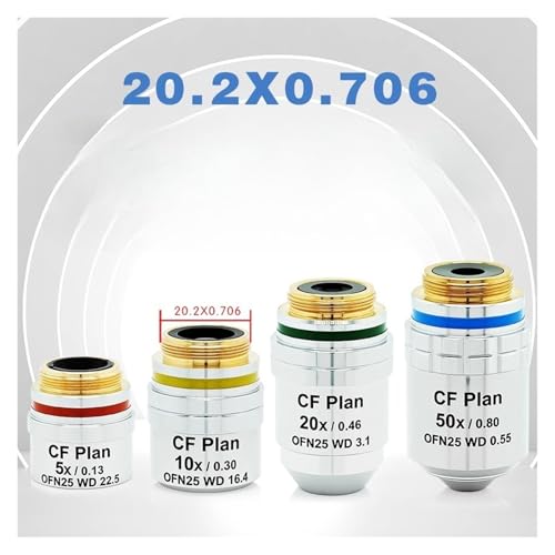 Objectif de microscope métallographique infini 5X type plan Nikon CF