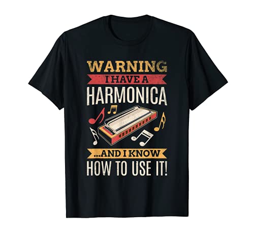 Harmonica Vintage Retro Funny Harmonica Player Gift T-Shirt