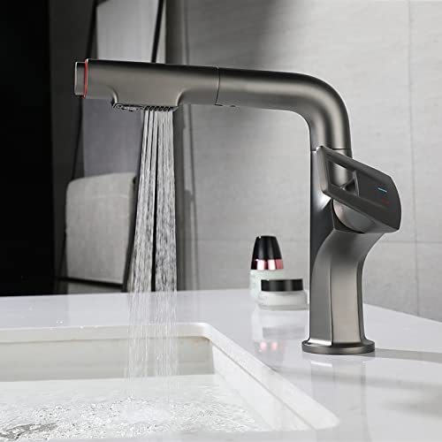 Robinet de lavabo extractible 2 modes d'eau avec mitigeur mécanique de précision - 7