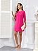 oten Flutter Sleeve Cocktail Dress for Women 2025 A-Line Flare Chiffon Formal Wedding Guest Evening Party Dresses Hot Pink X-Large