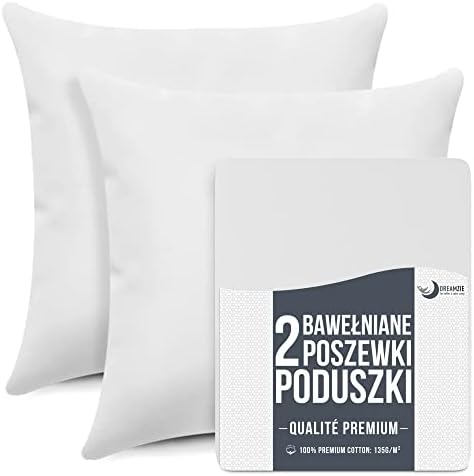 Dreamzie Poszewek na Poduszki (Zestaw 2) - Czerwony - na poduszki 80 x 80 cm - 100% bawełna dżersej 150 g/m2 - poszewka na poduszkę - odporna i hipoalergiczna