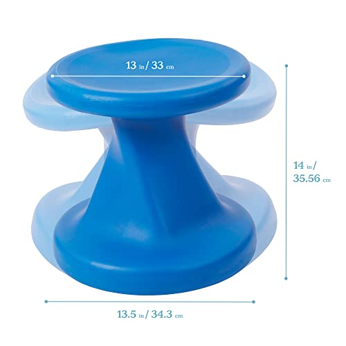Image of ECR4Kids Twist Active Wobble Stool, 14in Seat Height, Classroom Furniture, Blue