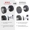 RitFit 5-250 LBS PVC Encased Round Dumbbell sets with Knurled Handle and Optional Rack, Strength Training Equipment for Home Gym