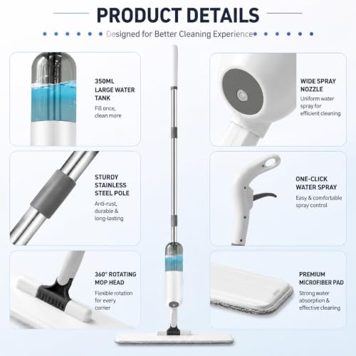 Image of Sulfar Cleaning Mop with 350ml Refillable Water Tank