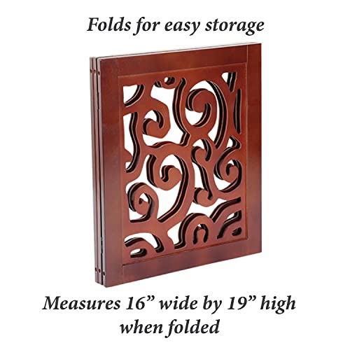3-Section Adjustable And Scrolled Wooden Pet Gate By Etna #TOP3