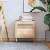 Design à persiennes : la porte d'armoire en bois a un design à persiennes élégant qui ajoute non seulement de l'élégance et de la sophistication à n'importe quel espace, mais permet également à l'air de circuler vers l'intérieur et l'extérieur, empêchant ainsi l'accumulation de vapeur et de moisissure à l'intérieur