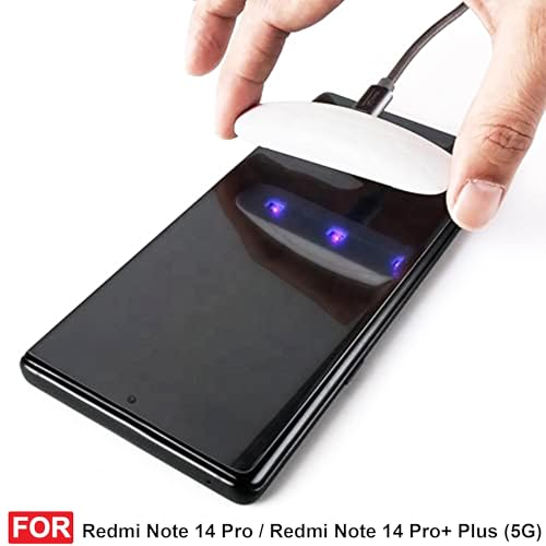 Image of CEDO Redmi Note 14 Pro /Redmi Note 14 Pro+ Plus (5G) UV Tempered Glass | Screen Protector Full HD Quality UV Tempered Glass Edge to Edge Screen Coverage with Easy Installation Kit (Transparent)