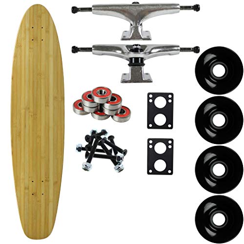 Moose Longboard Complete 9" X 40" Kicktail Bamboo #TOP5