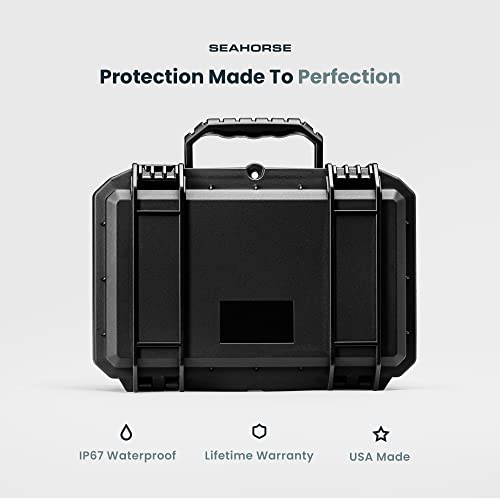 Seahorse 230 Heavy Duty Protective Dry Box Case With Foam - Tsa Approved/Mil Spec / Ip67 Waterproof/Usa Made For Ammo First Aid Kits Microphones Motorcycles Bikes (With Foam) #TOP1
