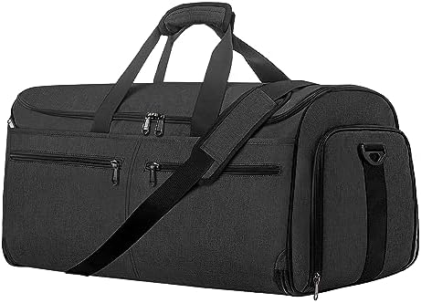 Bukere - Business Travel Clothes Carrying Bag, Convertible Travel Bag with Shoe Compartment, Water Resistant, 2 in 1 Weekend Suit Bag for Men and