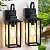 SNRU Large Outdoor Wall Lights Exterior 2Pack, 16.5Inch Waterproof Black Exterior Lighting Fixtures with Tempered Glass, Front Porch Lights Coach Outdoor Garage Lighting Fixtures Wall Mount for House