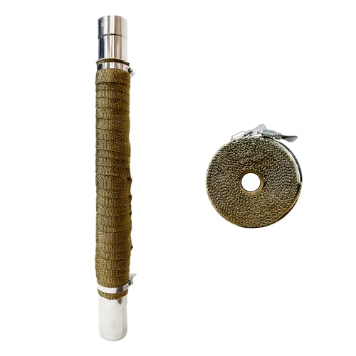 TAISOCA Stove Pipe Wrap Wood Stove Pipe Heat Wrap 16.4ft Fireproof Stove Pipe Wrap Tent Stove Pipe Fireproof Webbing Protector