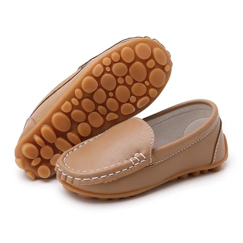 Image of RVROVIC Kids Girls Boys Slip-on Loafers Oxford PU Leather Flats Shoes(Toddler /Little Kid)