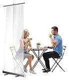 Transparente Roller Bannerpantalla, Pantalla protectora transparente de pie, barrera protectora desplegable transparente, for escuelas, yoga y peluquerías.(120 * 200cm)