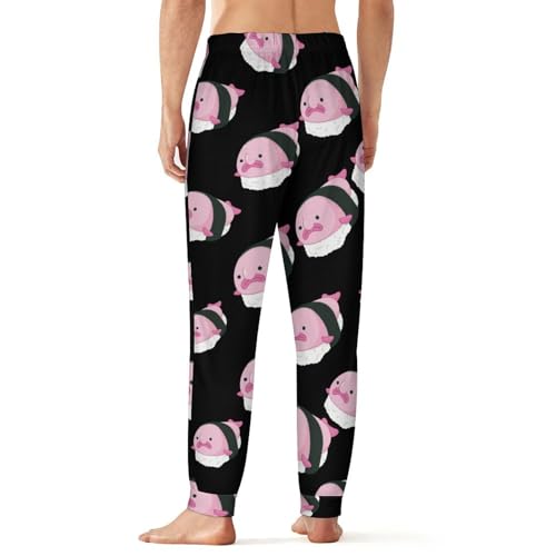Cute Blobfish Sushi Men's Pajama Pants Soft Lounge Bottoms With Pocket Sleep Pants Loungewear3