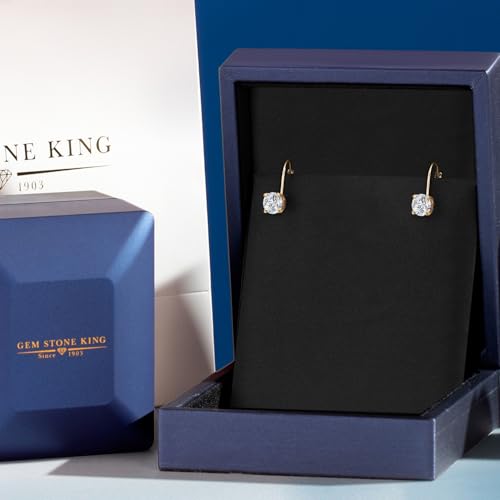 Image of Gem Stone King 0.20-1.50 Ct Lab Diamond Leverback Earrings 14K Gold