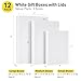 SUNCOLOR 12 Pack White Gift Boxes with Lids Assorted Sizes (4 Boxes 11