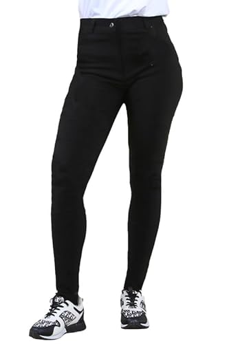 UC Skinny Black Trousers Women UK 6-14, Stretchy Ladies Work Trousers with Pockets High Waisted Casual Pants