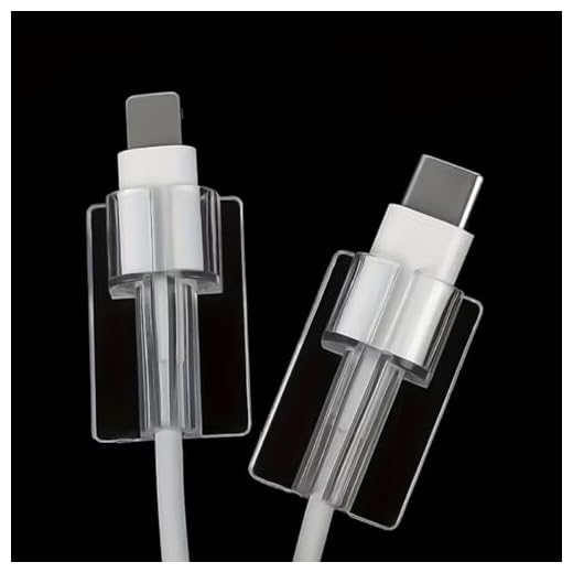 Clear Plastic Charging Cable Saver Clips, Universal Cord End Protector for Lightning/Type-C/Micro USB Cables, Anti-Break Charger Cord Guard Prevents Cable Fray & Crack for Phone Charging Cords
