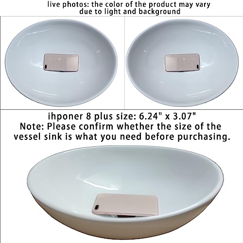 Pakroman Oval Vessel Sink Modern Bathroom Sink Bowl Above Counter Bathroom Vessel Sink 15"X12" Porcelain Ceramic Contemporary Countertop White Vessel Sink Vanity With Soap Dish #TOP5