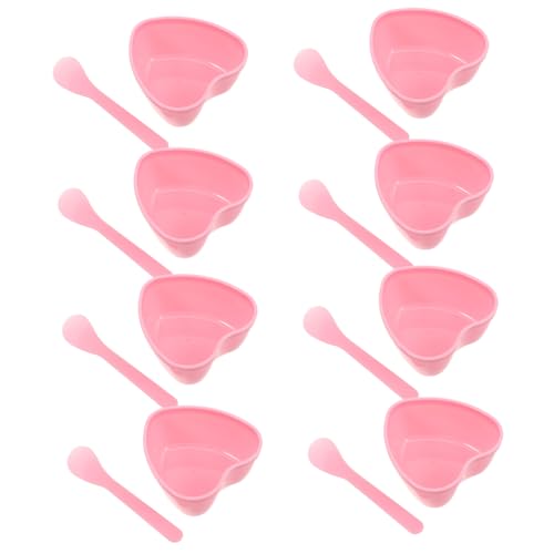 Set de 8 cuencos para mascarilla facial con forma de corazón miniatura 1