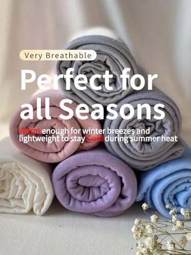 Hijab Scarf for Women Soft Muslim Hijabs Head Wrap Scarves Fashion Long Hair Shawls Stretchy Muslin Headscarf Cream