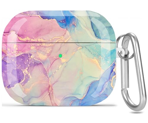 Olytop for Cute Airpods ��3����P�[�X �嗝�΁A���킢���v�����g Air pods 3����J�o�[ �ی�J�o�[ �ϏՌ��X�L�� ���� �K�[���Y �L�[�`�F�[�� Apple Air Pods iPod 3 Gen�p - �o�C�I���b�g�}�[�u��