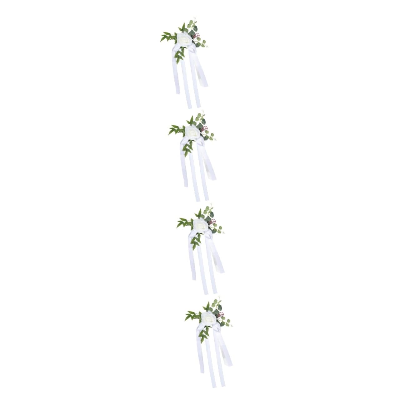 ifundom 4 Stücke Stuhl Decor Hochzeit Zubehör Szene Layout Ornament Weiche Band Einfach Zu Befestigen Hochzeit