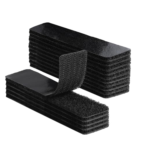 noot products 20 Sets 1x4 Inch Hook and Loop Fastener Strips with Adhesive Heavy Duty Double Sided...