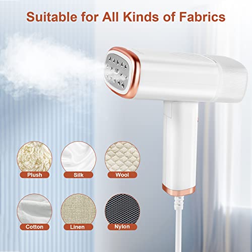 Weifutch Steamer For Clothes, Handheld Travel Steamer, 1200W Powerful Portable Garment Steamer, 20 Second Fast Heat-Up Mini Steamer With Fabric Brush, Foldable Steamer Iron For Clothes #TOP2