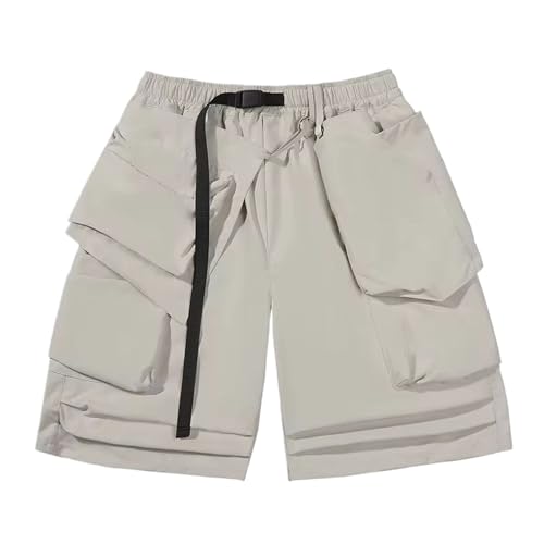 Short cargo d'été mince pantalon court tactique ample homme