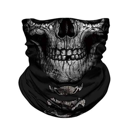 Image of JOEYOUNG Skull Face Mask UV Sun Dust Neck Gaiter Bandana Headwear Motorcycle