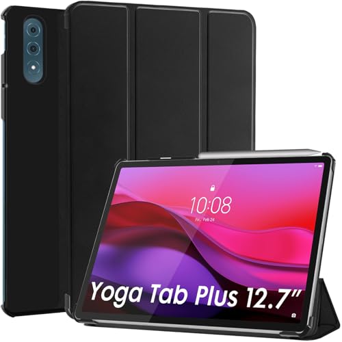 Image of Robustrion Cover Case for Lenovo Yoga Tab Plus 12.7 inch Cover, Trifold Cover Case for Lenovo Yoga Tab Plus Cover 12.7 inch [Auto Sleep Wake Support] - Black