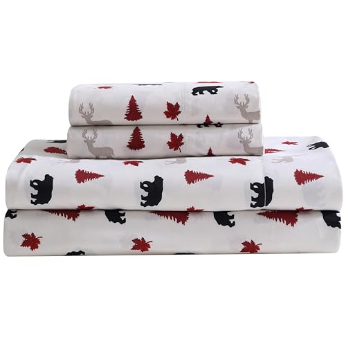 Beatrice Home Fashions Cozy Cabin Queen Sheet Set