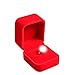Produktbild BIGBOBA Schmuckschatulle, zur Präsentation von Ringen, für Verlobung, Hochzeit, Festival, Geburtstag, 5,2 x 6,1 x 4,6 cm, Rot