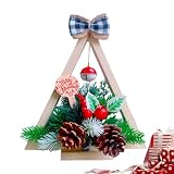 Dirfuny Adornos navideños de Mesa de Madera - Adornos de centros de Mesa de Madera iluminados - Suministros de decoración Multiusos para restaurantes, dormitorios, cafeterías, Bares y pasillos