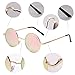 NIEEPA Vintage Small Round Polarized Hippie Sunglasses for Men Women Circle Sun Glasses NP1002 (Pink Lens/Rose Gold Frame)