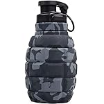 TUFCUP Spit Cup Spittoon for Chewing, Portable Reusable Spit Dipping Cup with Lid, Collapsible Spill Resistant Leak Proof Silicone Body Travel Spitter(Navy Camo)