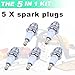 L7T Spark Plug for NGK BPMR7A - 5 Pack Sparkplugs for Champion CJ8 RCJ6Y RCJ7Y & More 2-Stroke Engine, Adofol Spark Plugs for Stihl 017 018 MS170 MS180 MS290 MS310 MS390 029 039 Chainsaw