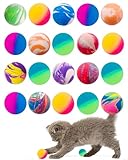 BIPY 20PCS 4 cm Plastic Cat Ball Toy Cats bouncy Balls Elastic Sponge Ball Colorful Indoor Kitten Interactive Catch Chase Balls Toy for Kittens Pets Play Exercise toy Supplies Color