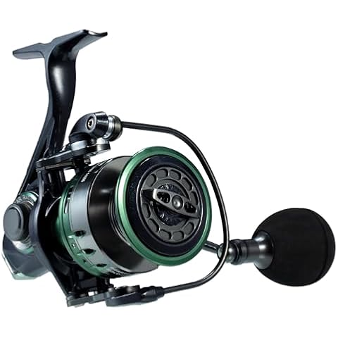 BERRYPRO Metal Spinning Reel Freshwater and Saltwater Spinning Fishing Reel with 7 + 1 Super Smooth Shielded Stainless Steel Ball Bearing, Carbon Fiber Washers (5000) Cover