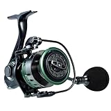 BERRYPRO Metal Spinning Reel Freshwater and Saltwater Spinning Fishing Reel with 7 + 1 Super Smooth Shielded Stainless Steel Ball Bearing, Carbon Fiber Washers (5000)