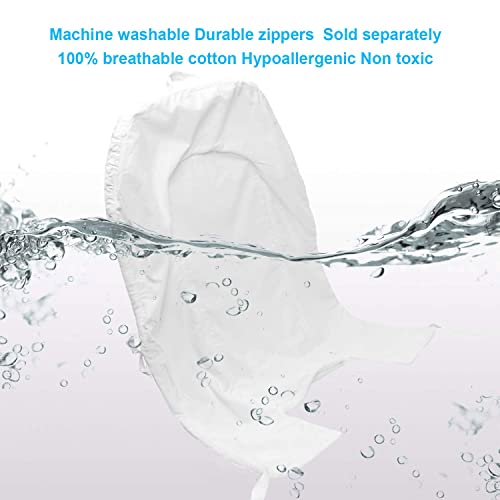 Image of Infant Baby Lounger Replaceable Cover co-Sleeping Newborn Baby Nest Backup Cover Breathable Machine Washable (Off White)