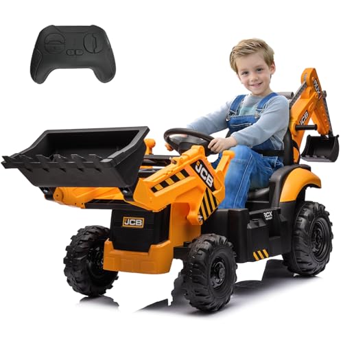 HyperMoto 24V JCB 3 in 1 Ride on Tractor Truck,
