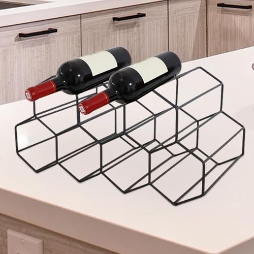 Casier à vin horizontal anti-encombrement pour stocker 9 bouteilles de vin - 4