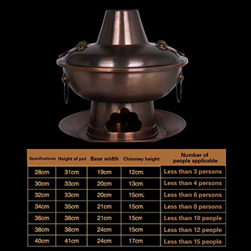 Olla para hot pot chino de cobre 36cm miniatura 7
