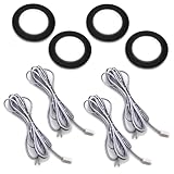 (エスネット) DC 12V 3W 小型 LED ダウン ライト ホワイト 黒枠 6500K 組立必要 外寸 68mm 厚さ 14mm ケーブル 2m 4個