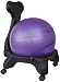 Isokinetics Inc. Balance Exercise Ball Chair - Purple 52cm Ball - Standard Height Frame - Office size 60mm/2.5" wheels - Adult Size