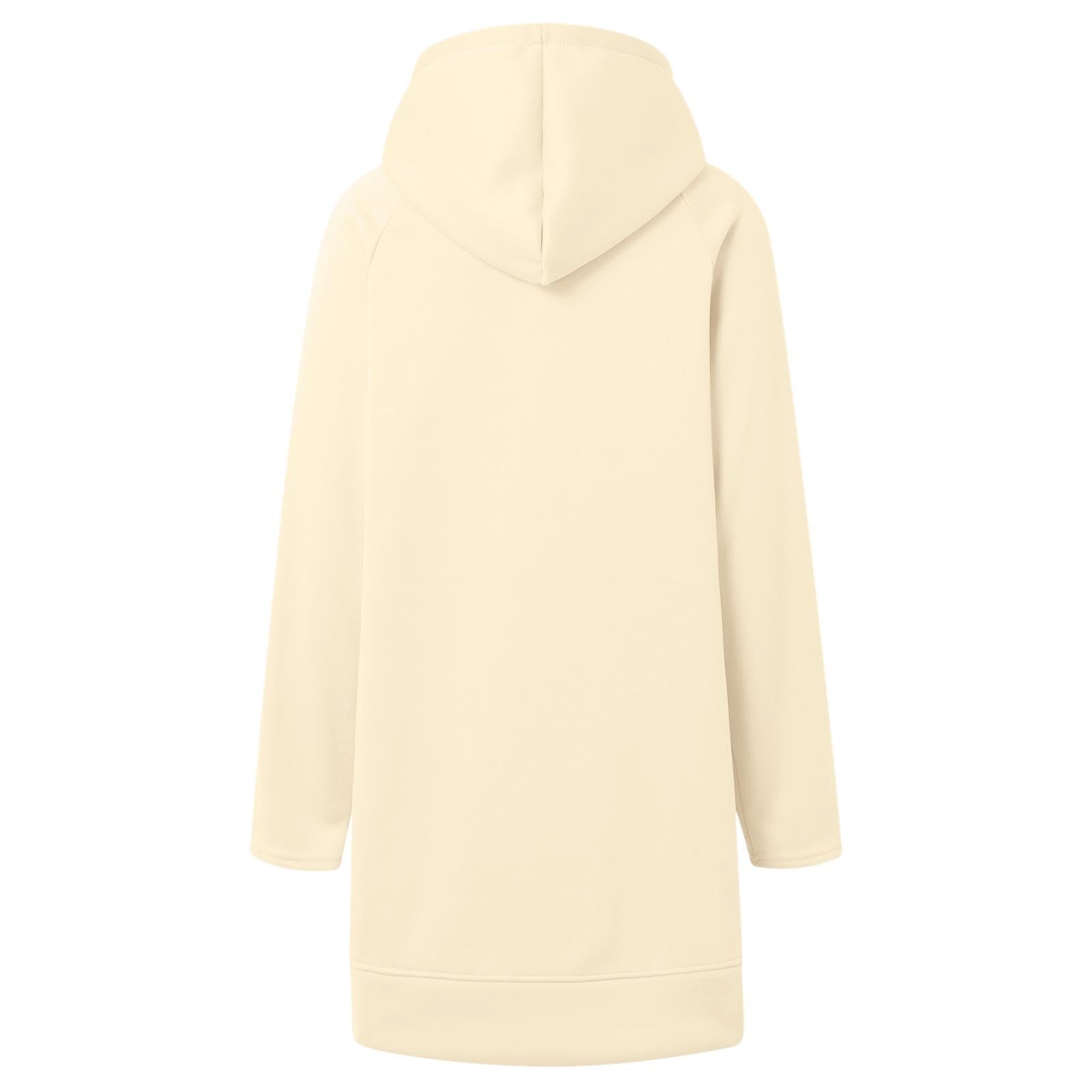 Generisch Robe confortable pour femme avec imprimé de Noël, sweat à capuche à manches longues et poches